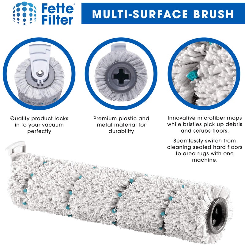 Fette Filter فرشاة فلاتر فيتي - رول فرشاة متعددة الأسطح متوافقة مع BISSELL 2787 لطرازات مكنسة Crosswave Cordless Max متعددة الأسطح الرطبة والجافة مقارنة بالجزء # 1618638 (عبوة 2) - Image 4